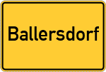 Place name sign Ballersdorf