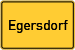 Place name sign Egersdorf, Mittelfranken