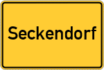 Place name sign Seckendorf