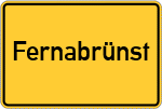 Place name sign Fernabrünst