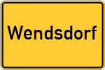 Place name sign Wendsdorf