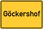 Place name sign Göckershof
