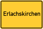 Place name sign Erlachskirchen