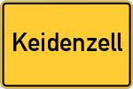 Place name sign Keidenzell