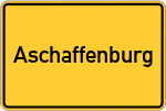 Place name sign Aschaffenburg