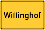 Place name sign Wittinghof