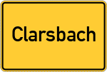 Place name sign Clarsbach