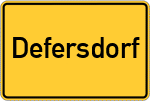 Place name sign Defersdorf