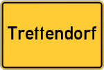 Place name sign Trettendorf, Mittelfranken