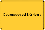 Place name sign Deutenbach bei Nürnberg
