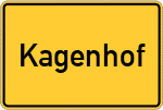 Place name sign Kagenhof