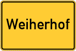 Place name sign Weiherhof