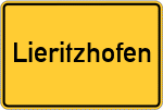 Place name sign Lieritzhofen, Mittelfranken