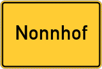 Place name sign Nonnhof, Mittelfranken