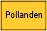 Place name sign Pollanden, Mittelfranken