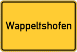Place name sign Wappeltshofen, Mittelfranken
