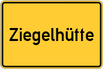 Place name sign Ziegelhütte