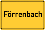 Place name sign Förrenbach
