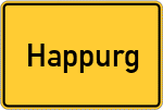 Place name sign Happurg