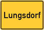 Place name sign Lungsdorf, Mittelfranken