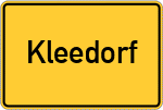 Place name sign Kleedorf
