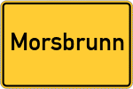 Place name sign Morsbrunn
