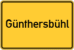 Place name sign Günthersbühl