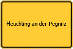 Place name sign Heuchling an der Pegnitz