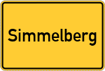 Place name sign Simmelberg