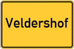 Place name sign Veldershof