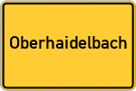 Place name sign Oberhaidelbach