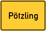 Place name sign Pötzling