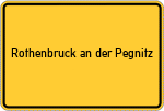 Place name sign Rothenbruck an der Pegnitz