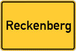 Place name sign Reckenberg