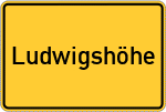 Place name sign Ludwigshöhe, Mittelfranken
