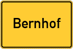 Place name sign Bernhof, Mittelfranken