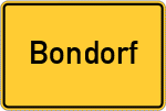 Place name sign Bondorf