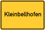 Place name sign Kleinbellhofen