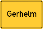 Place name sign Gerhelm