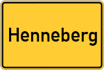 Place name sign Henneberg