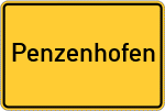 Place name sign Penzenhofen, Kreis Nürnberg