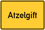 Place name sign Atzelgift