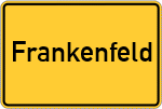 Place name sign Frankenfeld, Mittelfranken