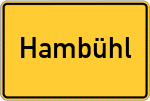 Place name sign Hambühl