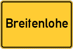 Place name sign Breitenlohe