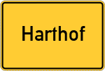 Place name sign Harthof