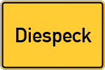 Place name sign Diespeck