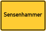 Place name sign Sensenhammer