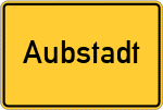 Place name sign Aubstadt