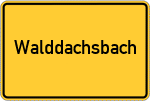 Place name sign Walddachsbach, Kreis Neustadt an der Aisch